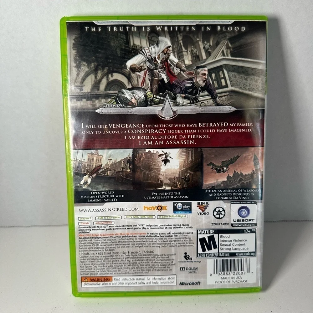 Assassin’s Creed 2 Xbox 360 Game